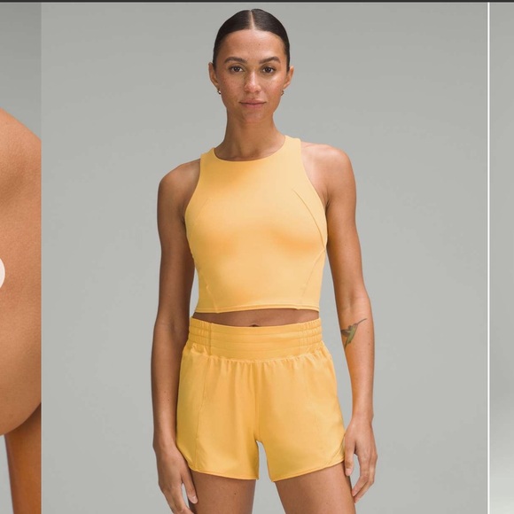 lululemon athletica Tops - Lululemon Wunder Train Racerback Tank Built-in Bra Size 4 Small Mango Dream